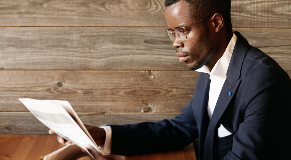 An executive search candidate waiting for interview in Ghana